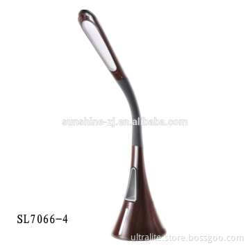 Goose-Neck Dimmable LED Reading Lamp With Bladeless Fan